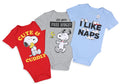 Peanuts Infant Boys' Snoopy and Woodstock Sleeper 3 Pack Sleep Pajama