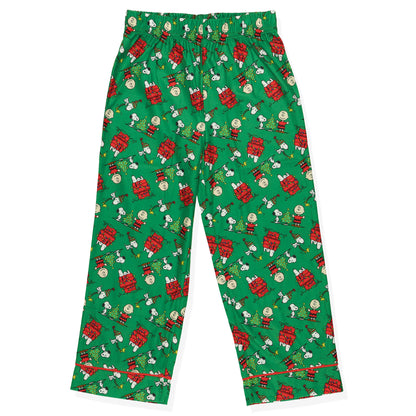 Peanuts Pajamas Toddler Home For The Holidays Coat Front Sleep Set