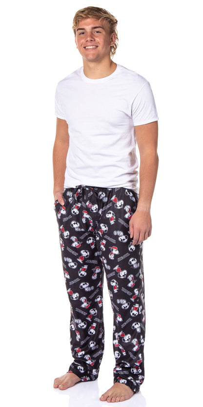 Peanuts Mens' Joe Cool Snoopy Character Tossed Print Sleep Pajama Pants