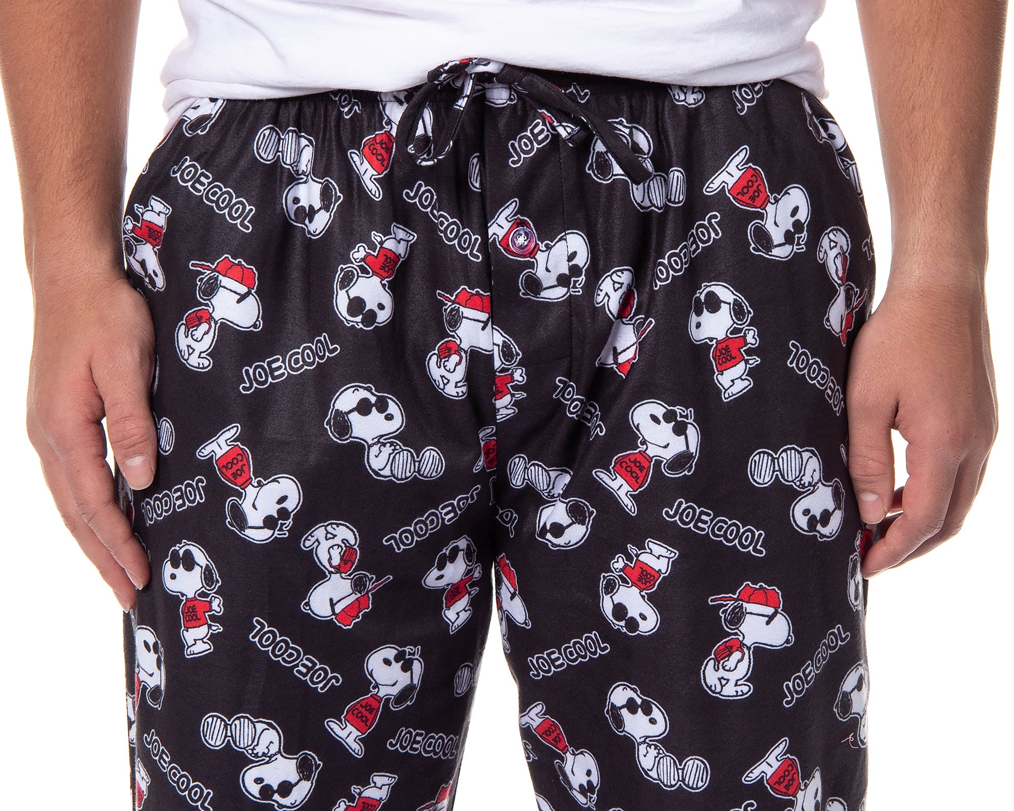 Peanuts Mens' Joe Cool Snoopy Character Tossed Print Sleep Pajama Pants