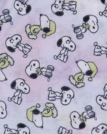 Peanuts Girls' I Woke Up This Cute Snoopy Tie-Dye Sleep Pajama Set Shorts