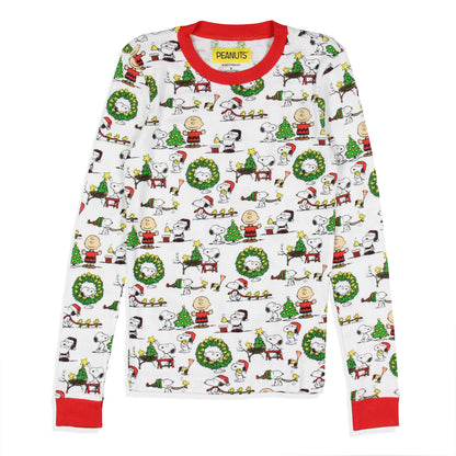 Peanuts Boys' Christmas Santa Snoopy Charlie Brown Characters Pajama Set (18)