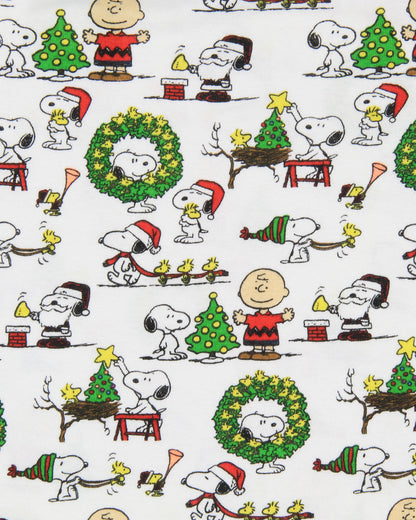 Peanuts Boys' Christmas Santa Snoopy Charlie Brown Characters Pajama Set