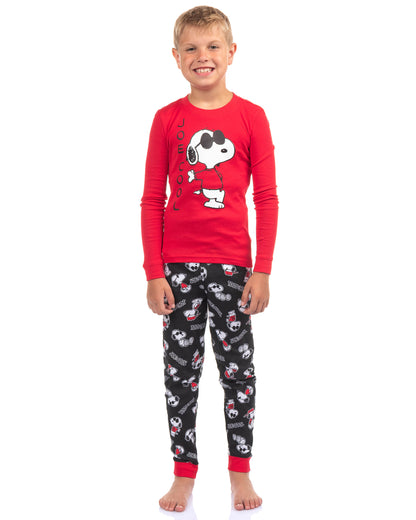 Peanuts Snoopy Boys' Joe Cool 2-Piece Tight Fit Lounge Sleep Set