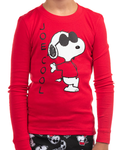 Peanuts Snoopy Boys' Joe Cool 2-Piece Tight Fit Lounge Sleep Set