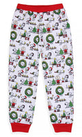 Peanuts Charlie Brown Snoopy Button Sleep Family Christmas Pajama Set