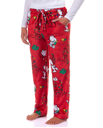 Peanuts Snoopy Pajamas Women's Holiday Lights Lounge Sleep Pants