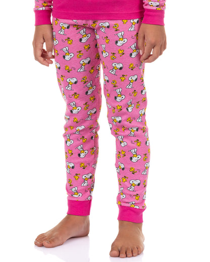 Peanuts Snoopy and Woodstock Pajamas Girls' Friend Hug Tight Fit Sleep Set