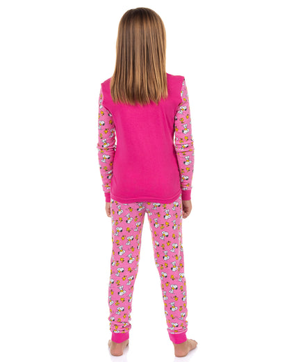 Peanuts Snoopy and Woodstock Pajamas Girls' Friend Hug Tight Fit Sleep Set