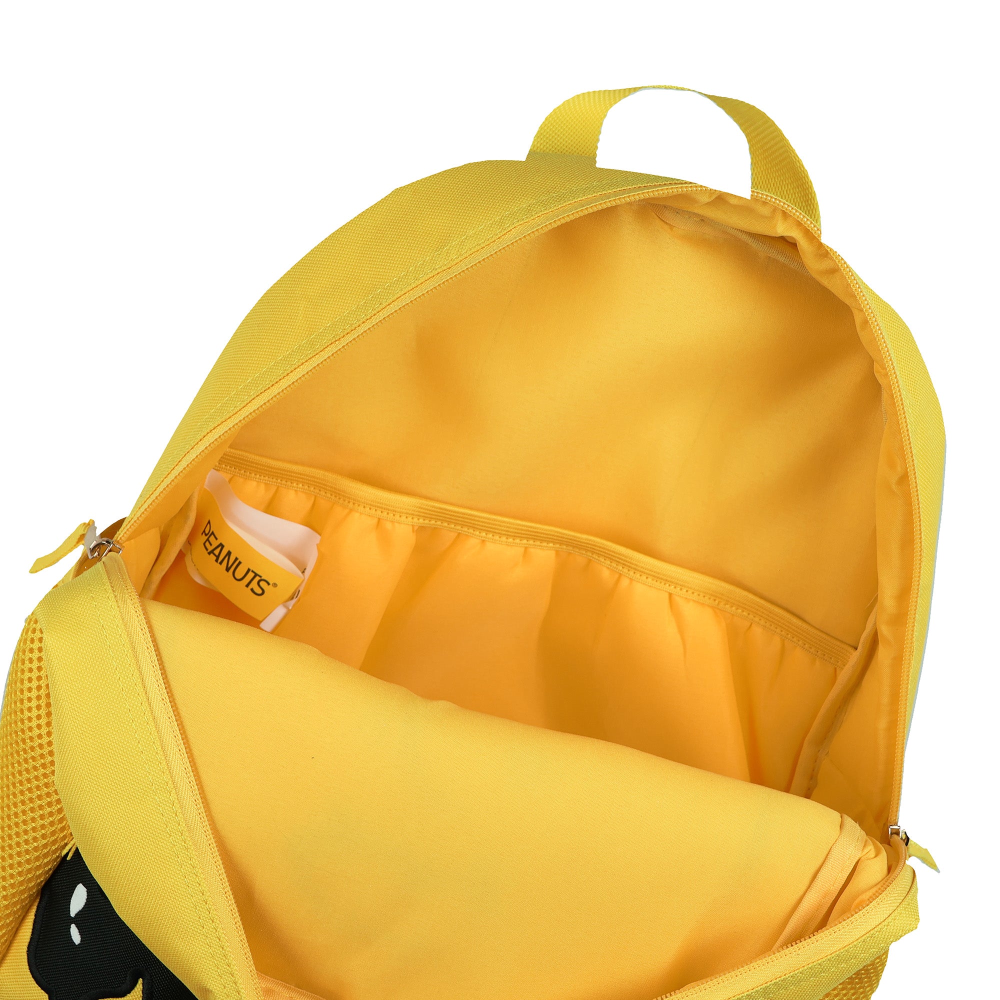 Peanuts Charlie Brown Yellow 16" Backpack with Adjustable Padded Straps