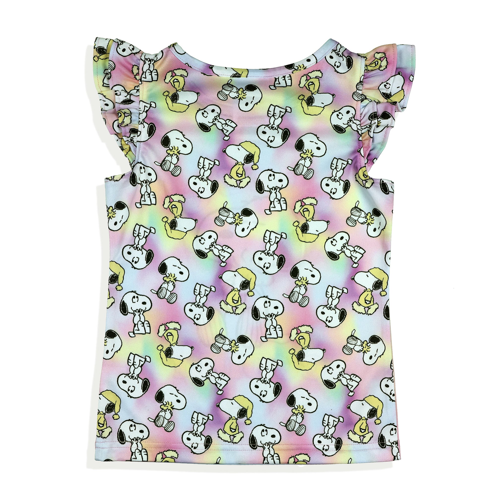 Peanuts Pajamas Toddler Girls Cute & Cuddly Ruffled Short Sleep Set (3T)
