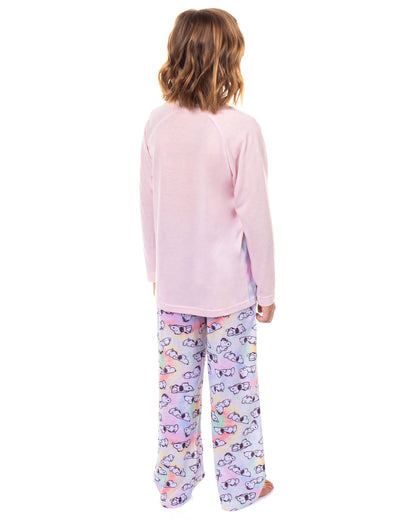 Peanuts Pajamas Girl's Snoopy Pastel Tie-Dye Long Sleeve Sleep Set