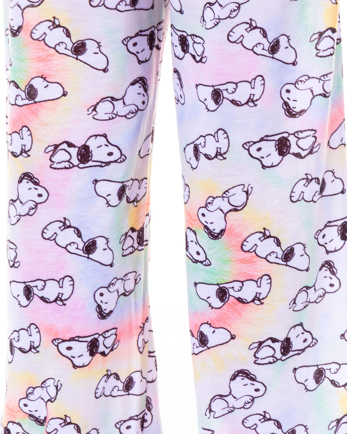 Peanuts Pajamas Girl's Snoopy Pastel Tie-Dye Long Sleeve Sleep Set