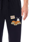 Peanuts Mens' Halloween Pumpkin Snoopy Boo! Character Classic Sleep Pajama Pants
