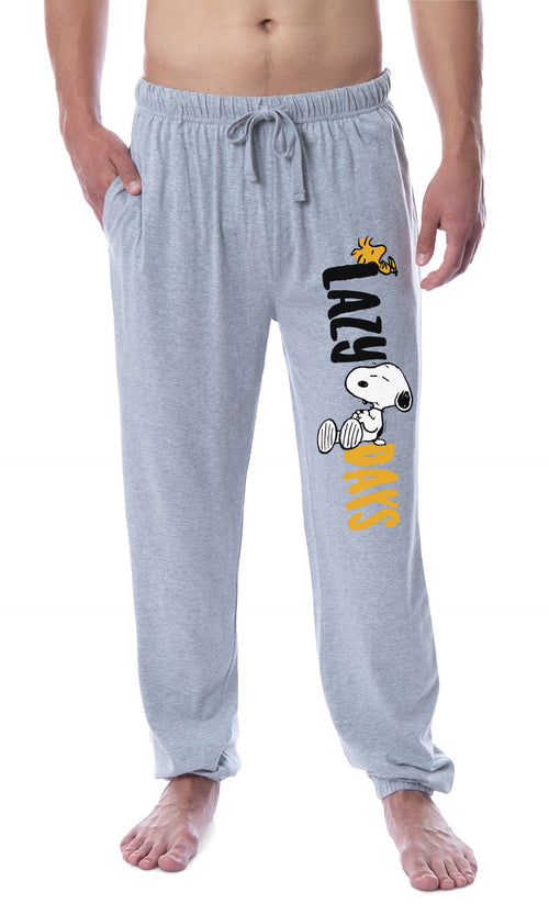 Peanuts Men's Snoopy and Woodstock Lazy Days Sleep Jogger Pajama Pants
