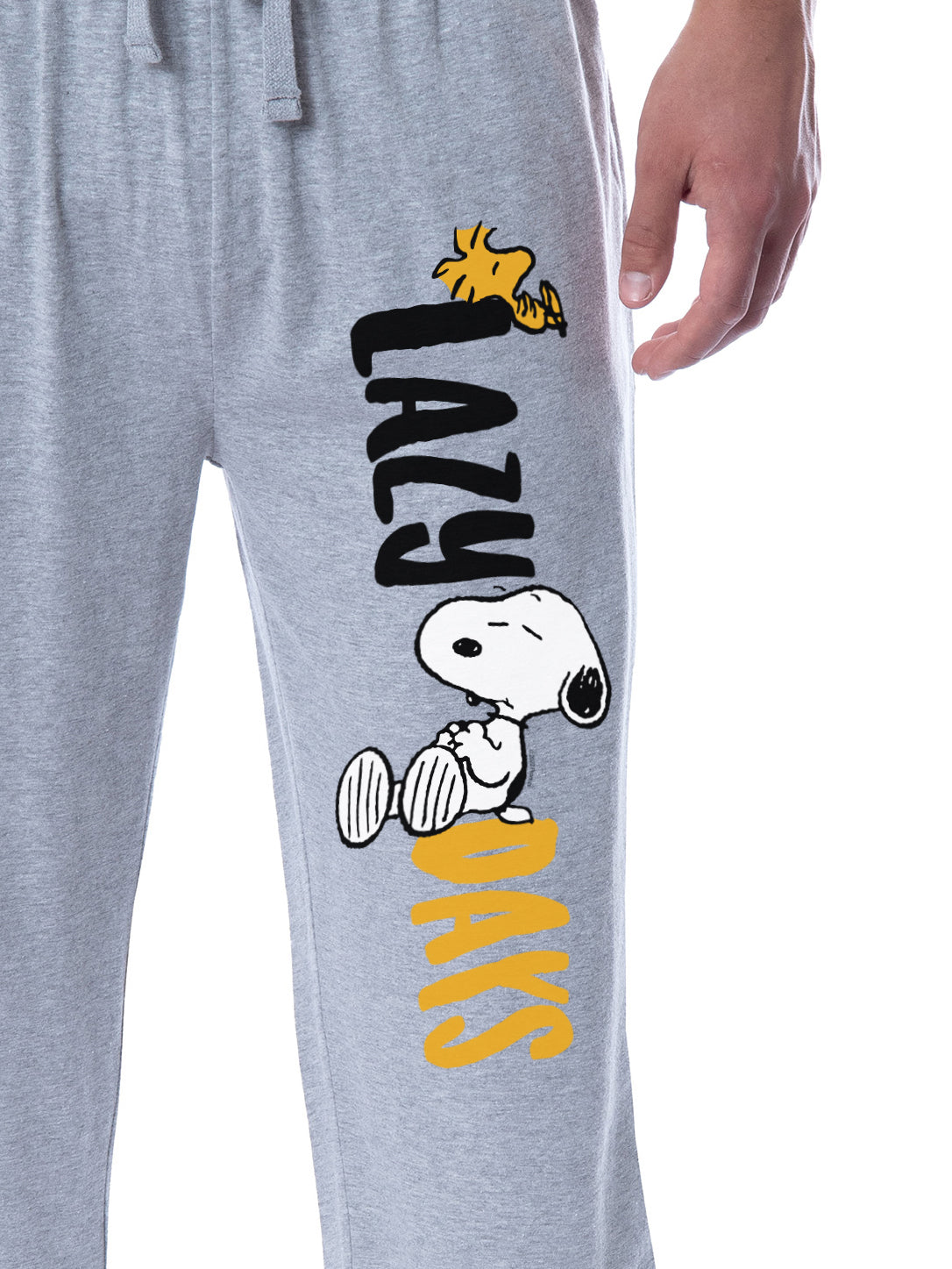 Peanuts Men's Snoopy and Woodstock Lazy Days Sleep Jogger Pajama Pants