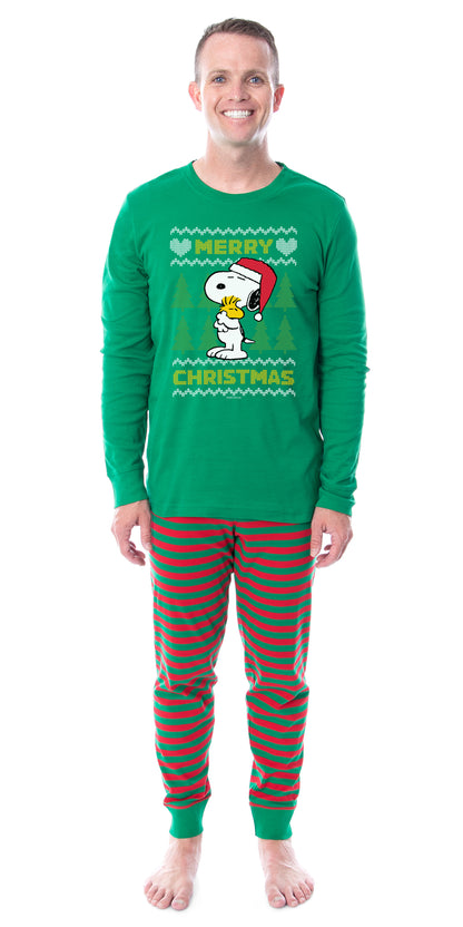 Peanuts Christmas Ugly Sweater Tight Fit Cotton Family Pajama Set