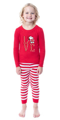 Peanuts Family Christmas Love Snoopy Santa Sleep 2 Piece Pajama Set