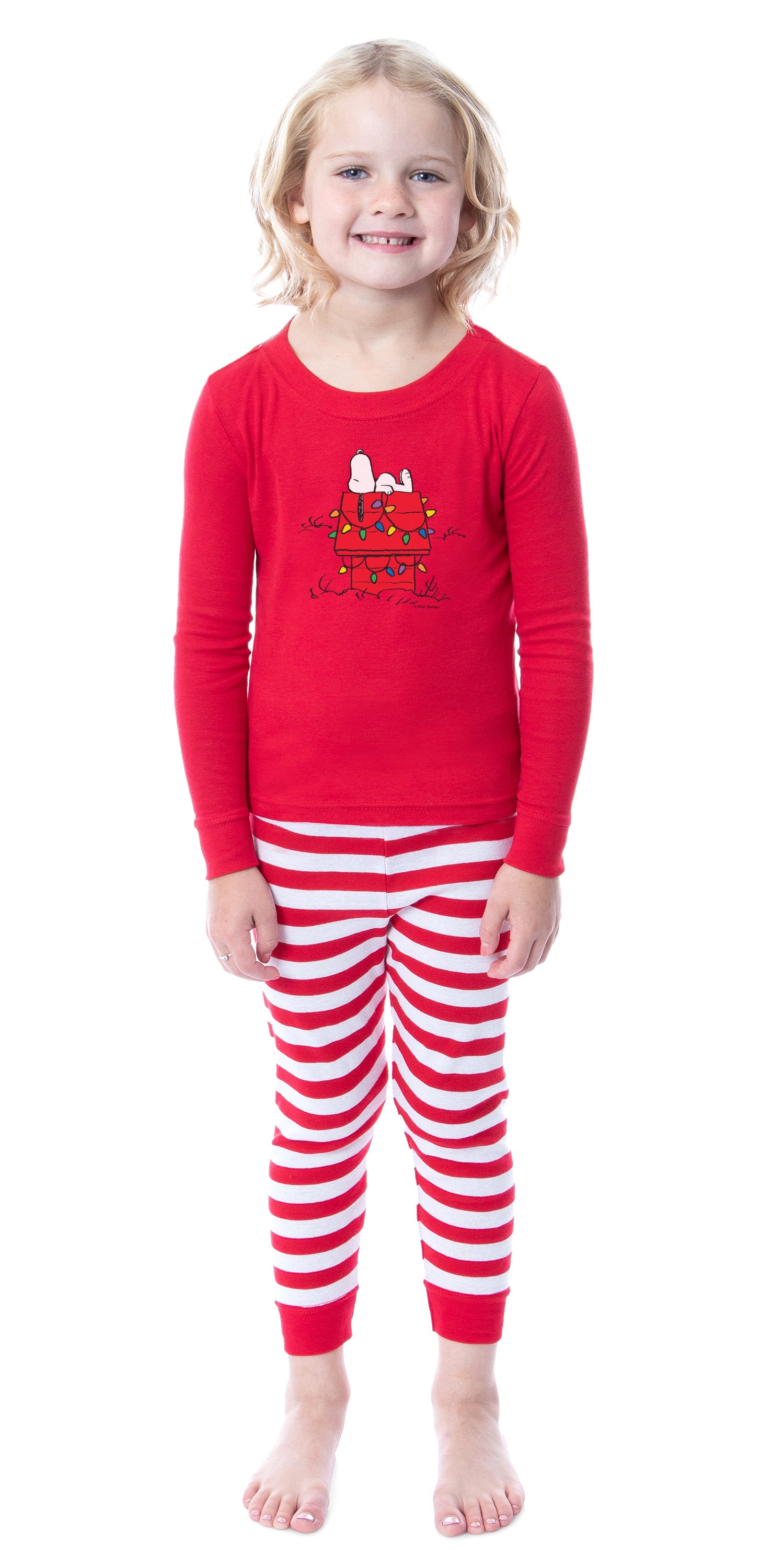 INTIMO Peanuts Doghouse Christmas Tight Fit Cotton Matching Family Pajama  Set (Adult, X-Small) at  Women's Clothing store