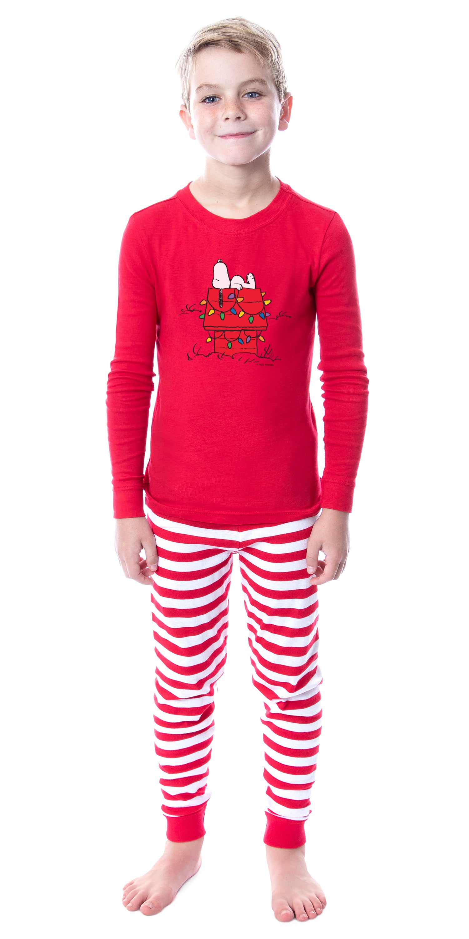 Family Pajamas Matching Sets - Snoopy Pajamas, Red, Pet Large