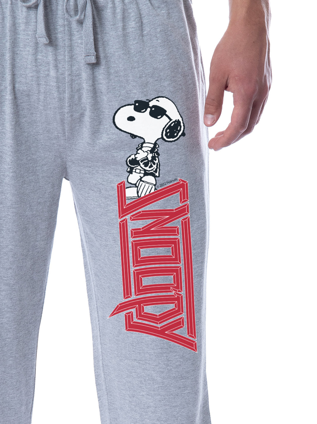 Joe Manus Pant Rocker Peanuts Men's Joe Cool Rocker Character Logo Sleep Jogger Pajama Pants ...