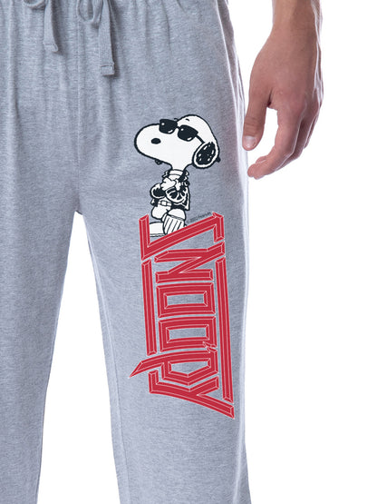Peanuts Men's Joe Cool Rocker Character Logo Sleep Jogger Pajama Pants