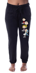 Peanuts Womens' Charlie Brown Snoopy Lucy Sally Linus Jogger Sleep Character Pajama Pants