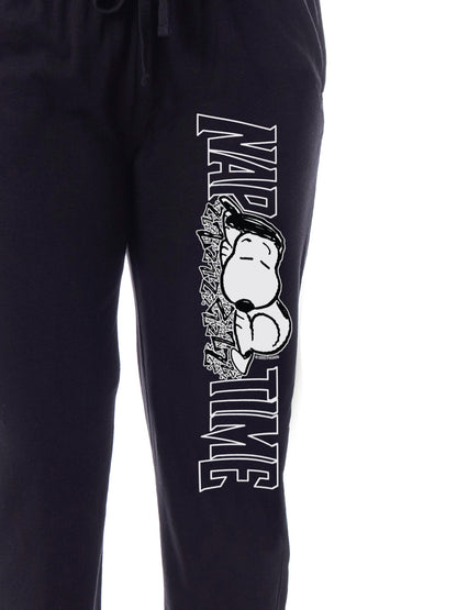 Peanuts Womens' Snoopy Nap Time Character Comic Sleep Jogger Pajama Pants