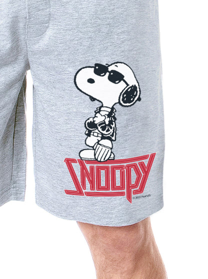 Peanuts Mens' Snoopy Rocker Cool Punk Character Sleep Pajama Shorts