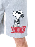 Peanuts Mens' Snoopy Rocker Cool Punk Character Sleep Pajama Shorts