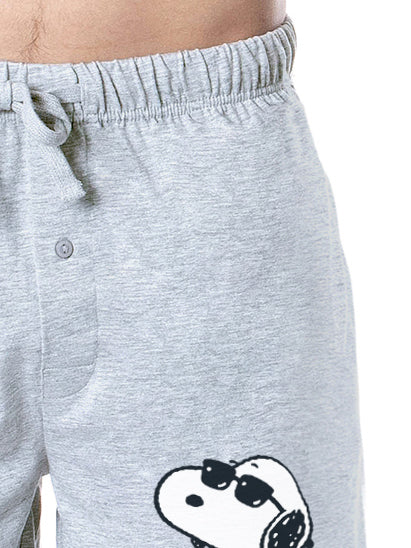 Peanuts Mens' Snoopy Rocker Cool Punk Character Sleep Pajama Shorts