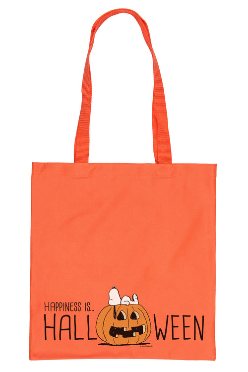 Peanuts Snoopy Happiness Is Halloween Tote Bag Single Compartment Utility Beach Pool Medium