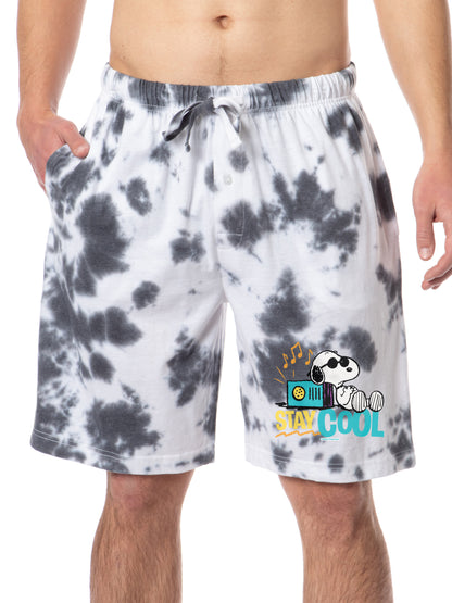 Peanuts Men's Snoopy Summer Stay Cool Sleep Pajama Shorts For Adults