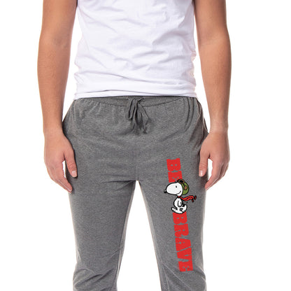 Peanuts Men's Snoopy Red Baron Be Brave Sleep Jogger Pajama Pants