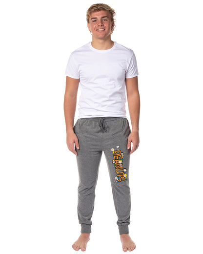 Peanuts Men's Character Group Logo Sleep Jogger Pajama Pants