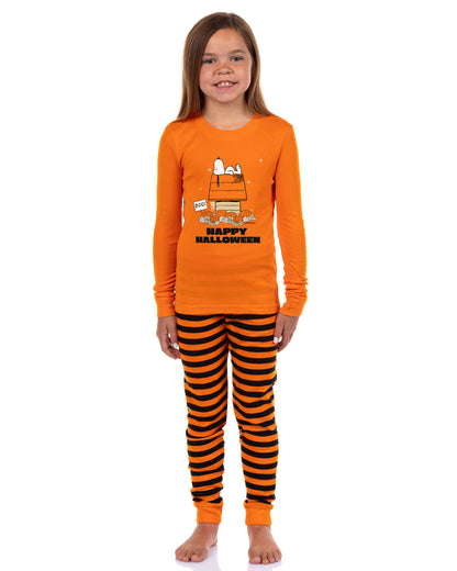 Peanuts Snoopy Halloween Pumpkin Patch 2 Piece Long Sleeve Pajama Set