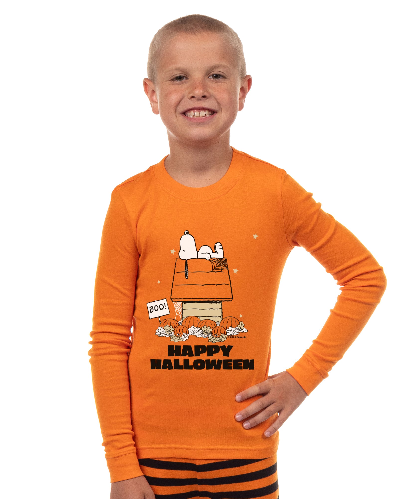 Peanuts Snoopy Halloween Pumpkin Patch 2 Piece Long Sleeve Pajama Set