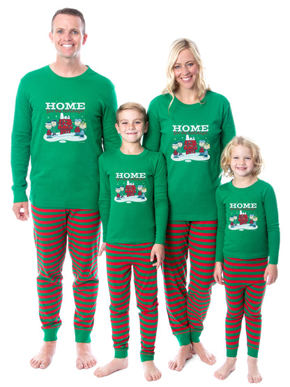 Peanuts Christmas Home For The Holidays 2 Piece Long Sleeve Pajama Set