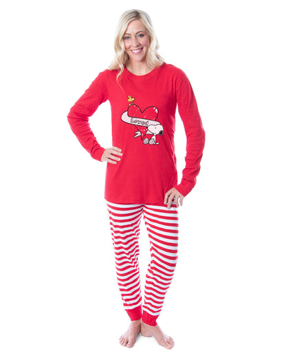 Peanuts Snoopy and Woodstock Loved Tight Fit Cotton Matching Family Pajama Set