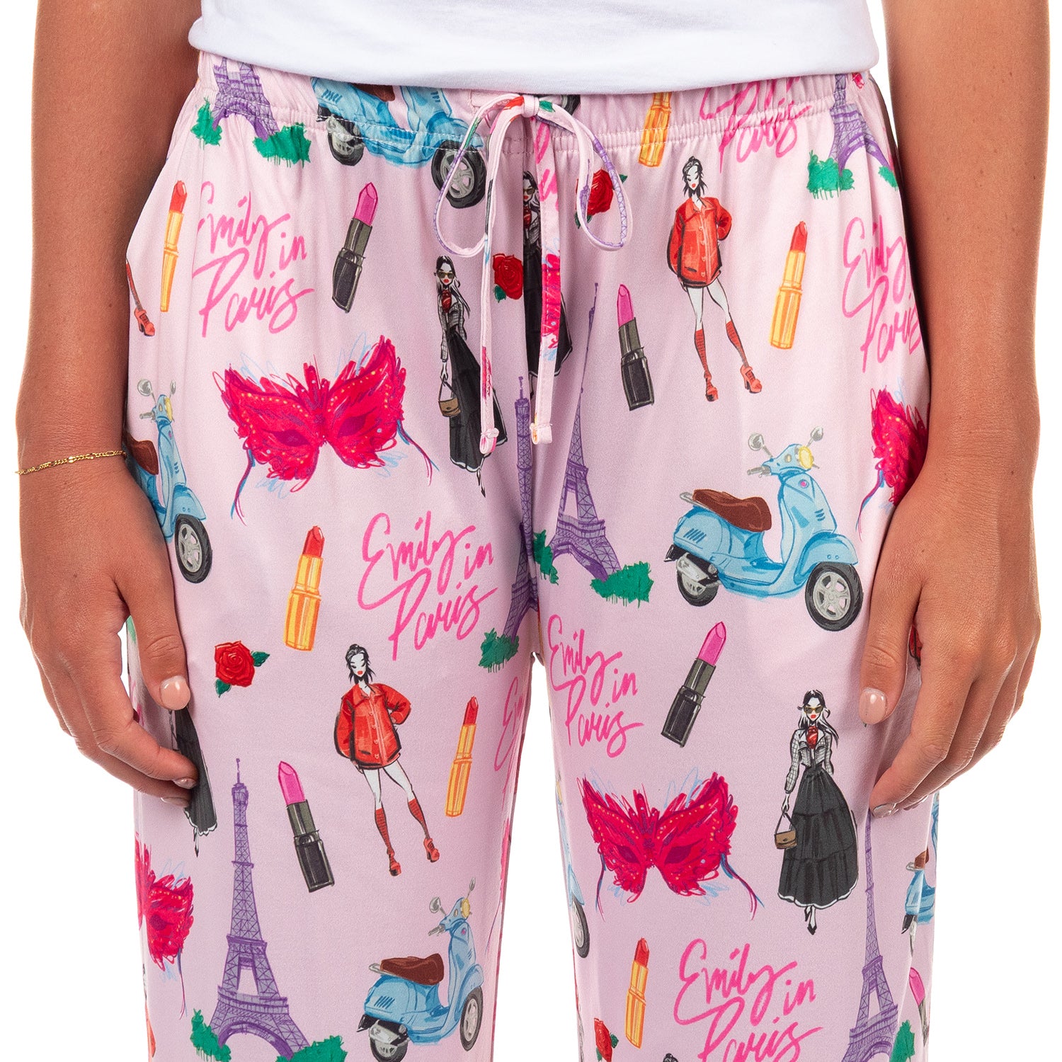 Emily In Paris Pajama Pants Women's Eiffel Fashion Icon Lounge Sleep Bottoms