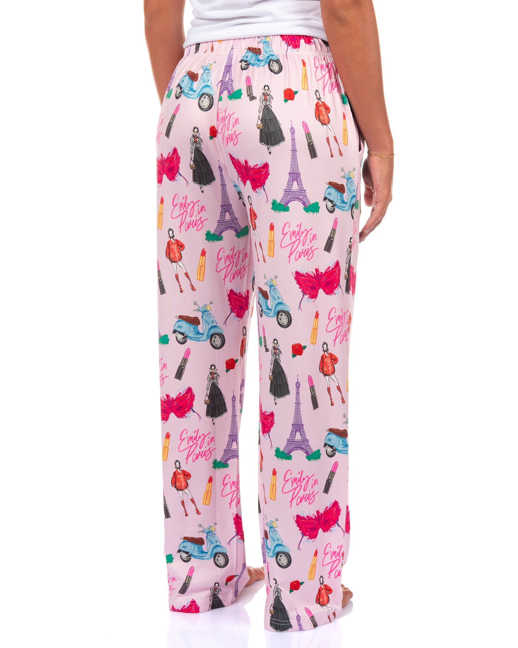 Emily In Paris Pajama Pants Women's Eiffel Fashion Icon Lounge Sleep Bottoms