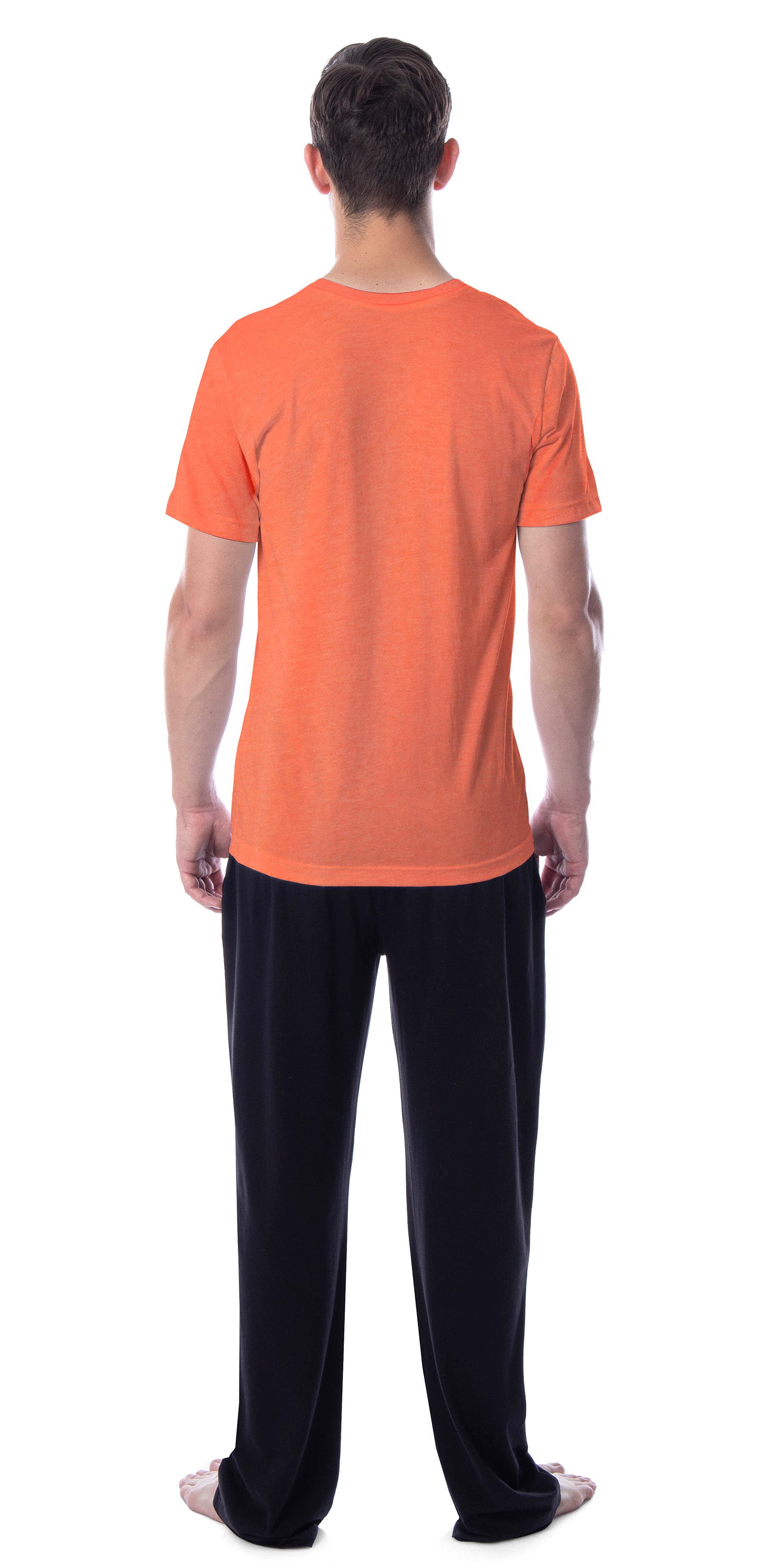 Intimo Men's 2 Piece Pajama Set Cotton/Poly Blend Jersey Knit Lounge Pants With Soft T-Shirt Top