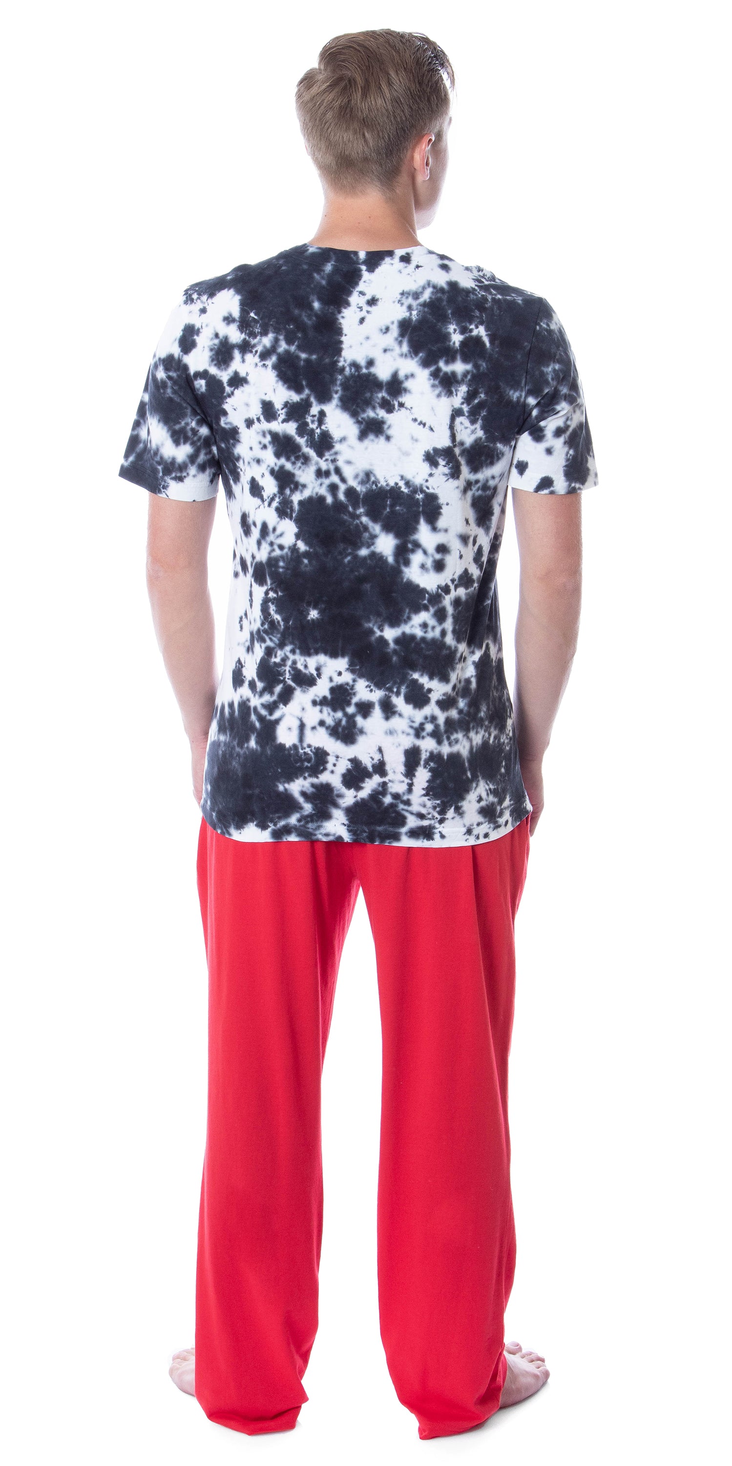 Intimo Men's 2 Piece Pajama Set Cotton/Poly Blend Jersey Knit Lounge Pants With Soft T-Shirt Top