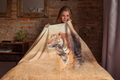 Tiger Big Cat Blanket Super Soft Silk Touch Plush Fleece Throw 50" X 60"