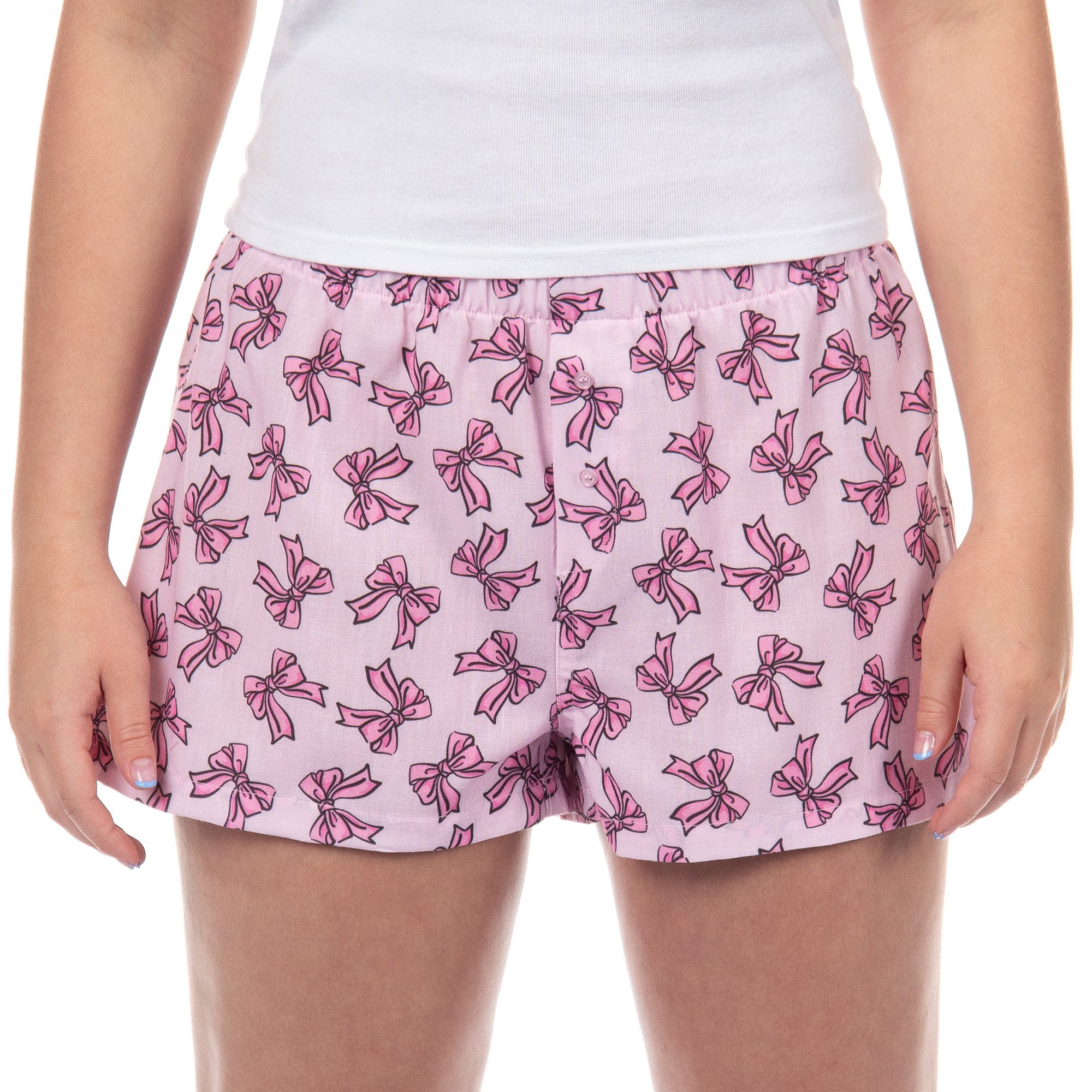 Women's Pajama Boxer Sleep Shorts Micro Boyshorts Lounge Bottoms