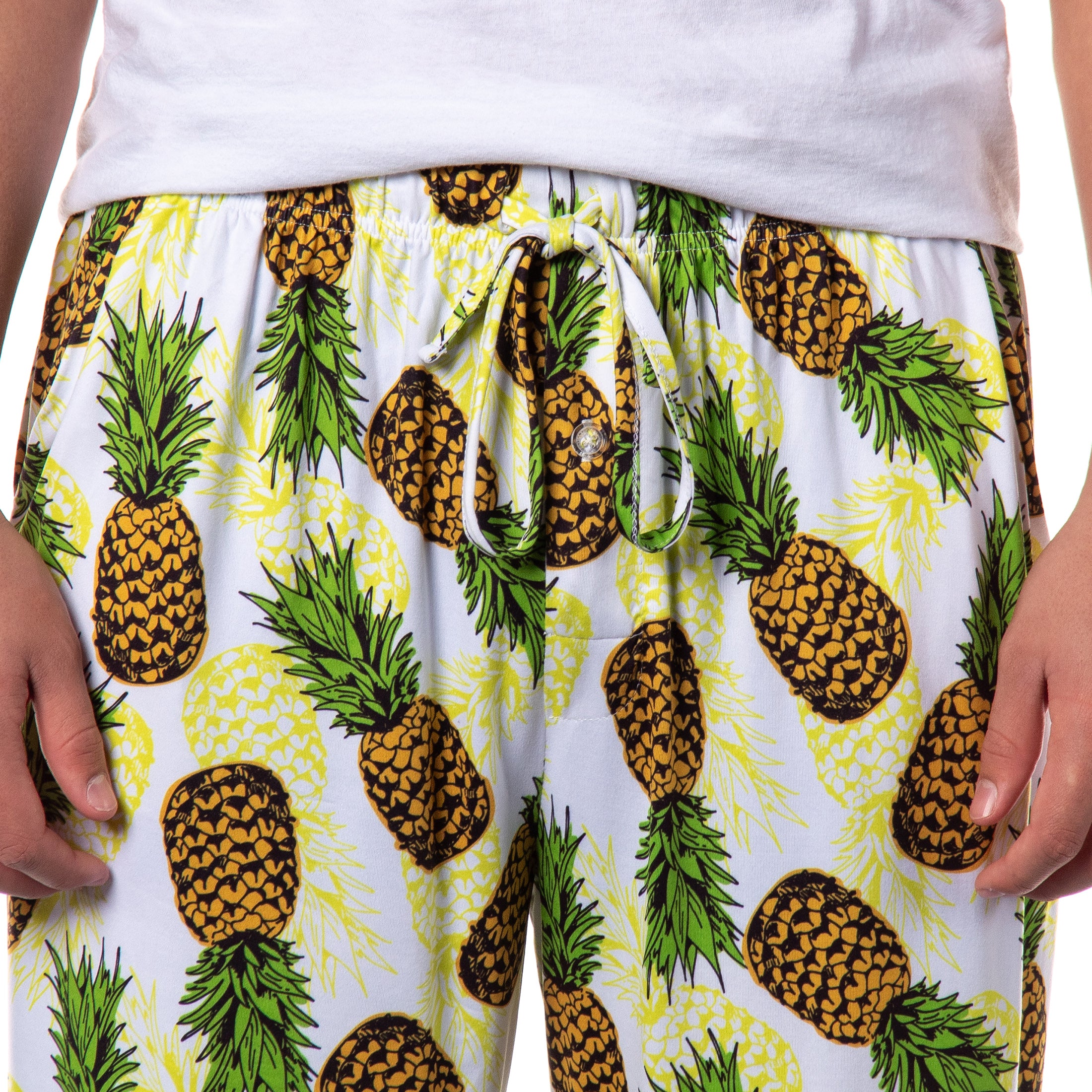 PJammy Men's Tropical Pineapple Tossed AOP Print Lounge Sleep Pajama Pants
