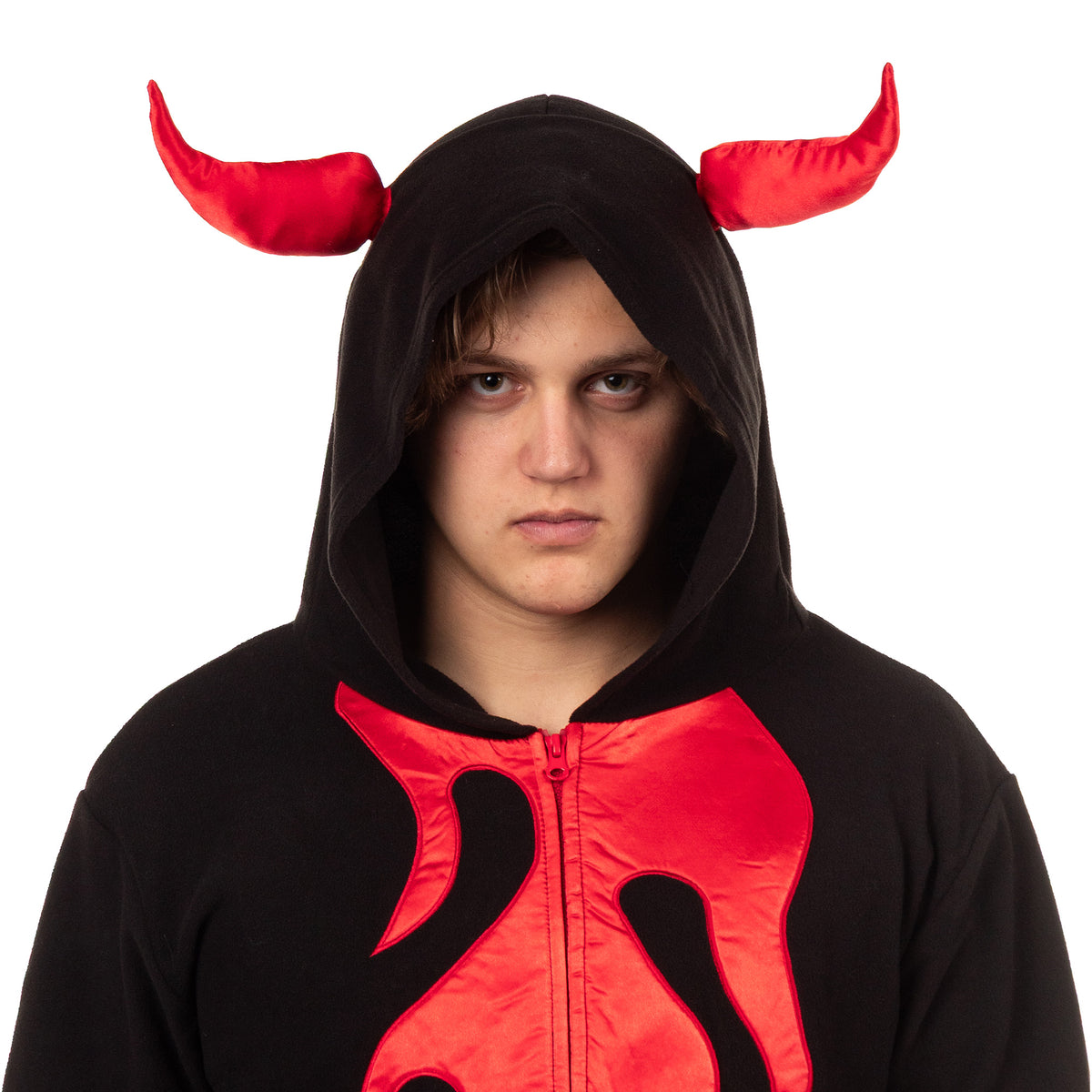 PJammy Devil Union Suit Adult Character Hooded Costume Pajamas for Men and Women (S/M)