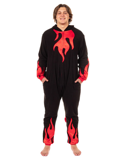 PJammy Devil Union Suit Adult Character Hooded Costume Pajamas for Men and Women (S/M)