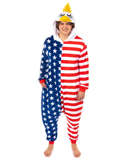 PJammy USA Eagle Union Suit Men's Kigurumi Hooded Costume Pajama (XXS/XS)