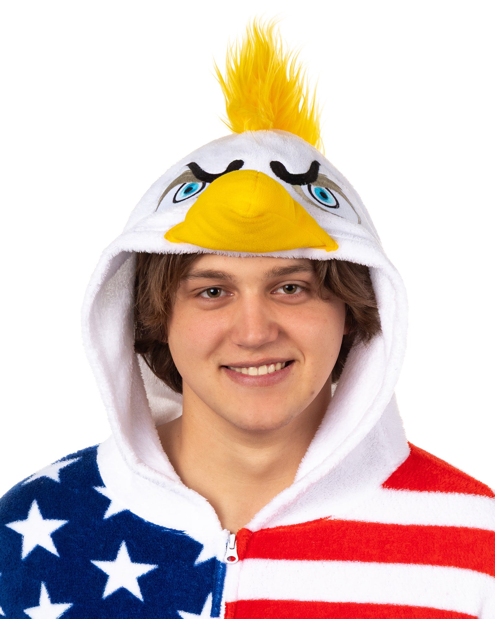 PJammy USA Eagle Union Suit Men's Kigurumi Hooded Costume Pajama (L/XL)
